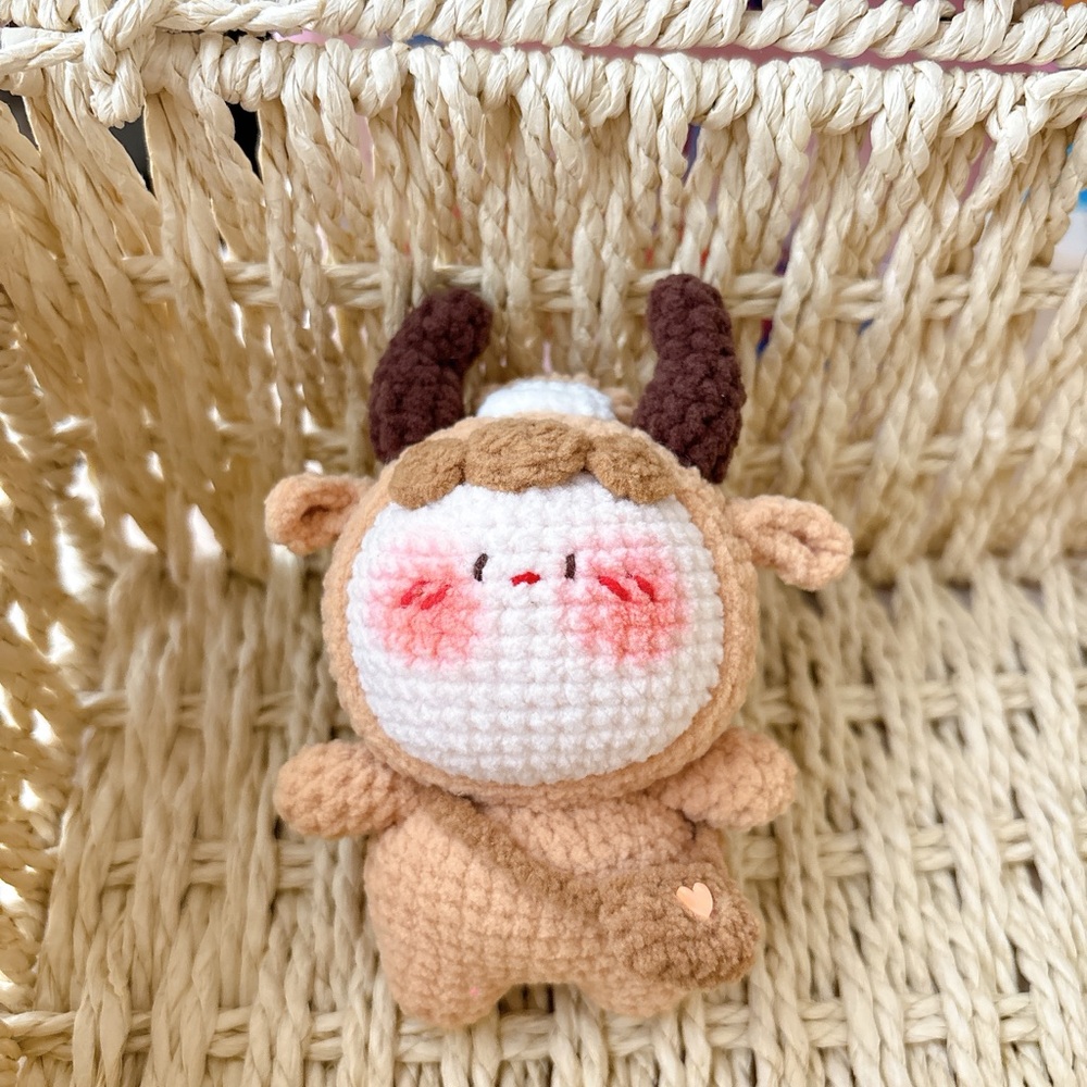 Adorable Brown and Cream Plush Toy